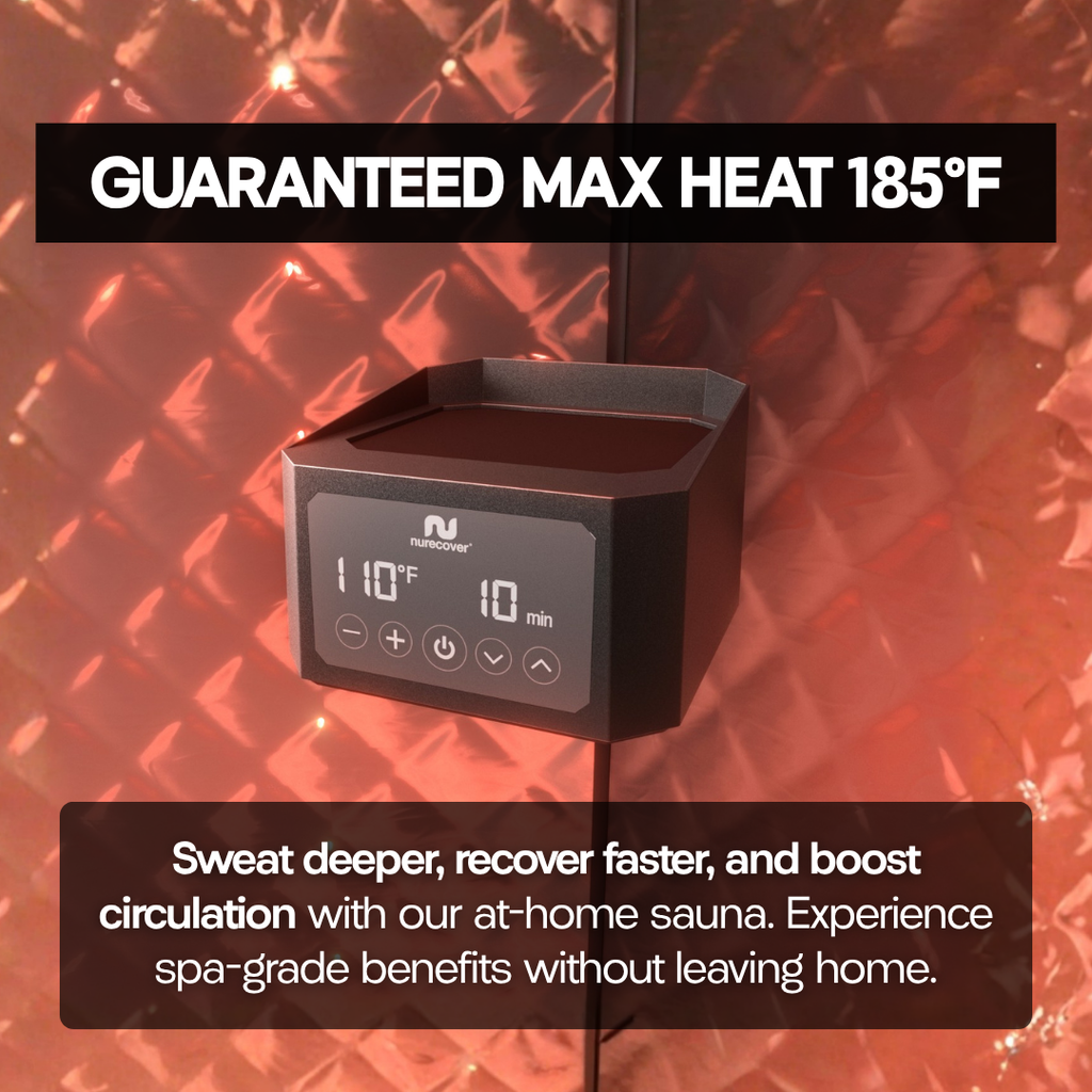 ZenTherm Pro Home Sauna System - Intense Heat Therapy And Red Light Wellness For Total Body Relaxation And Recovery