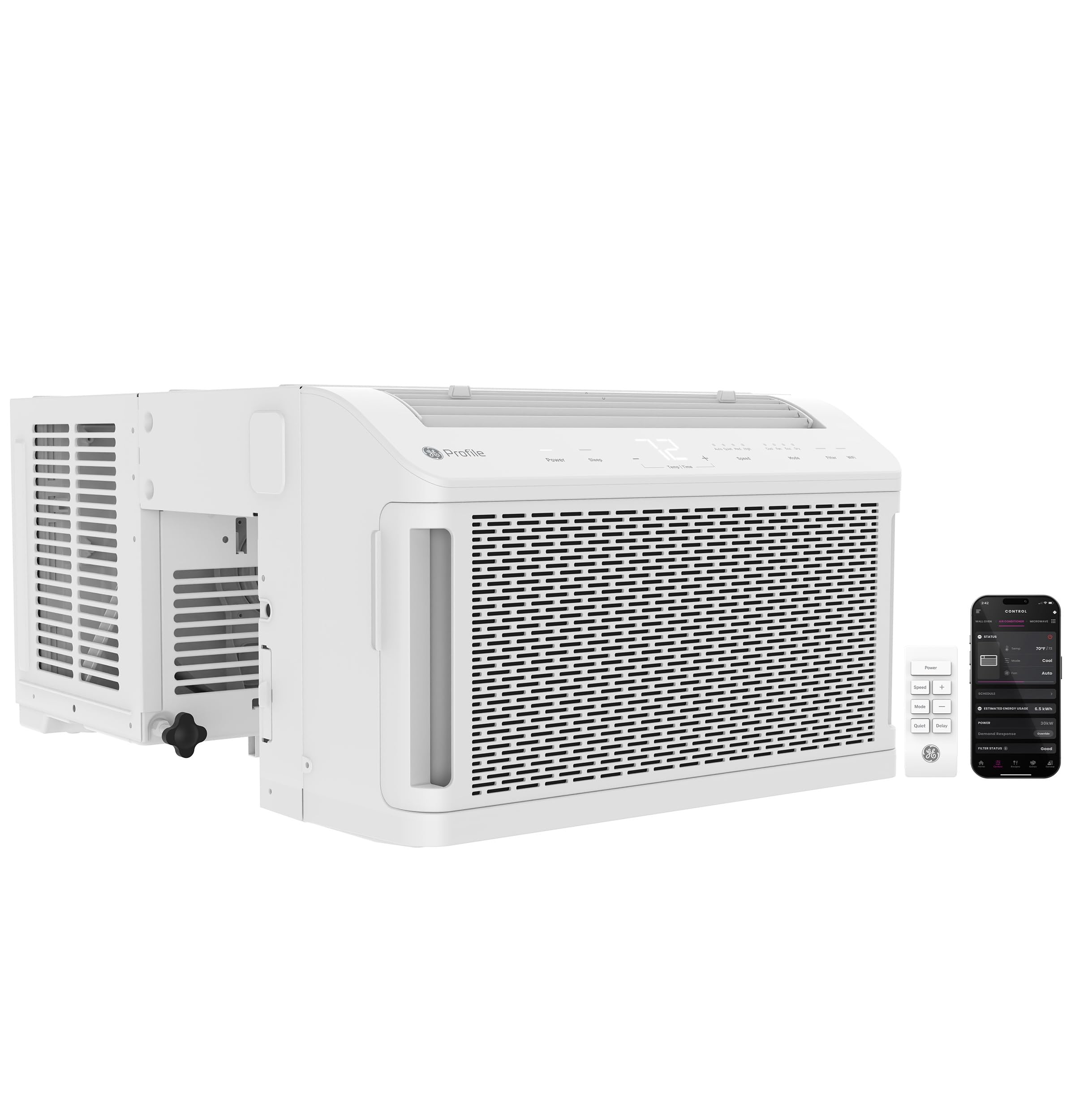 GE Profile ClearView Window Air Conditioner Unit - Ultra Quiet, Energy Efficient Cooling For 350 Sq Ft, Smart Home Ready