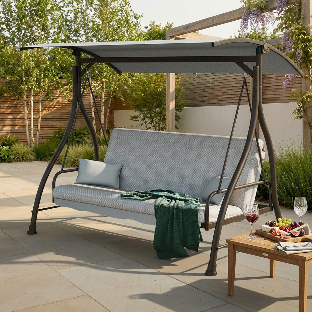 Malay Riviera 3 Seater Combo Swingbed - Grey