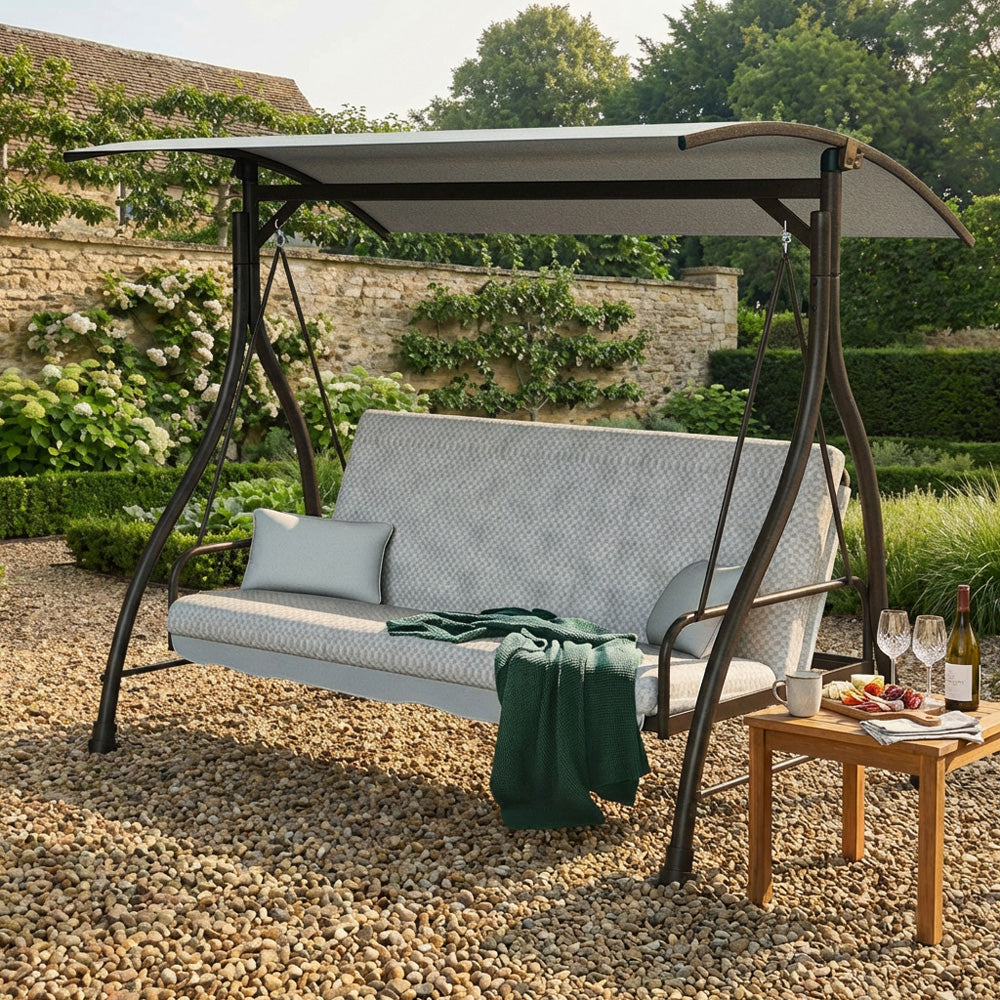 Malay Riviera 3 Seater Combo Swingbed - Grey