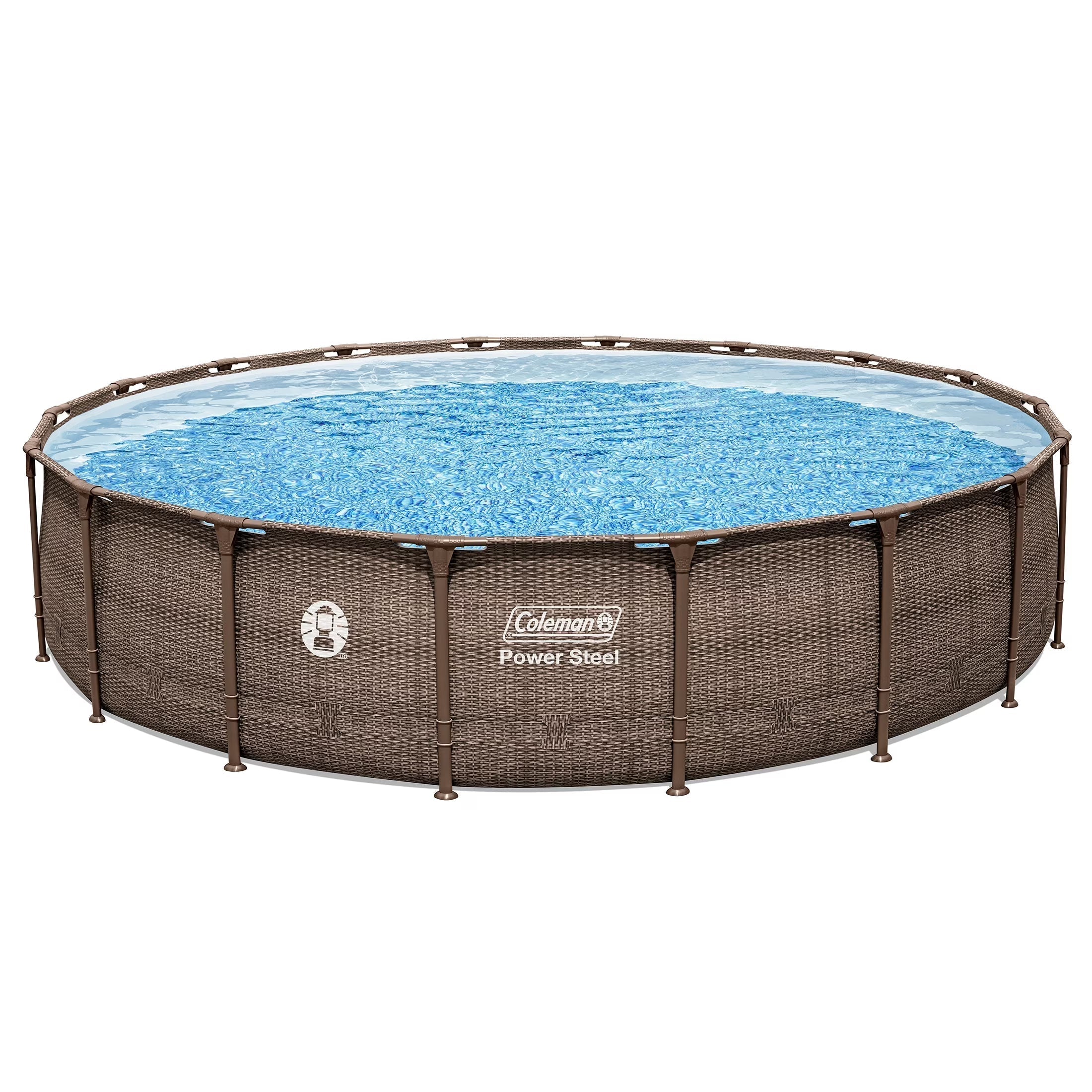 Coleman Power Steel 18ft Round Above Ground Pool Set - Durable Metal Frame For Long Lasting Family Fun